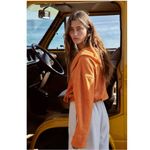 Free People Bino Pullover in Honey Eyed Orange Size Small 70s Terrycloth Beach Photo 6