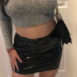 Black Faux Leather Skirt Size M Photo 0