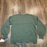 Democracy New  Sz L Green Space Dye Star Long Blouson Sleeve Sweater Boho Slouchy Photo 11