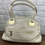 Michael Kors  Vanilla Satchel Bag Genuine Leather Gold Hardware Photo 0