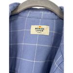 Marine layer  | XS| Women's Rylee Shirt Jacket Thick Shacket Flannel Plaid Blue Photo 3