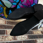 JustFab  Black Embossed Sienna Flat Boots Chic Rocker Mobwife Goth‎ Edgy Photo 3