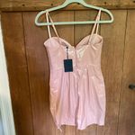 NBD NWT  Revolve Verona mini faux patent leather dress Nude Photo 2