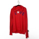 Sundry Red LOVE Hoodie Sweatshirt Women’s Size Large L NWOT Graphic Pullover Photo 1