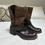 Clarks Women’s Brown Leather And Suede Boots Photo 1