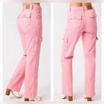 Judy Blue Hot Pink Stretch Cargo Denim Jeans Size 7 / 28 Photo 4