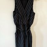 White House | Black Market SALE! B/W WHBM Striped Belted Romper Size 10 EUC Photo 0