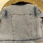 PacSun  denim jean blue Sherpa lined jacket size S Photo 8