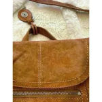 Fossil  Vintage Brown Leather Zipper‎ Crossbody Bag Photo 1