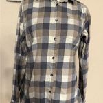 Woolrich  Womens  Multicolor Plaid Flannel Full Snap Shirt Medium Brown Gray Photo 0