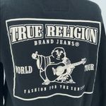 True Religion  World Tour Zip Hoodie Women’s Large Black Buddha Graphic Photo 6