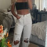 American Eagle White Ripped Jeans  Photo 0