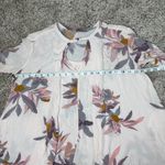 Free People  Tree Swing Floral Tunic Top Mini Dress Pearl Combo Extra Small XS Photo 8