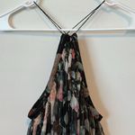 Zimmermann Zimmerman Floral Halter Sheer Metallic Silk Blend Blouse Size: 1 Photo 8