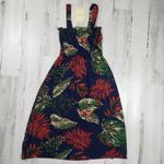 NWT Ace Fashions Navy Blue tropical Smocked Sundress Women’s Size Medium Photo 6
