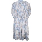 SheIn Milkmaid Babydoll Cottagecore‎ 3XL Floral Ruffle V Neck Midi Dress Blue White Photo 3