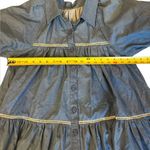 En Saison Anthropologie Tara Puff Sleeve Babydoll Shirt Dress Women’s Large Blue Photo 11