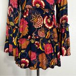 Jaase Anthropologie Boho Floral Print Flowy Hippie Bell Sleeves Blouse, Size XS Photo 8