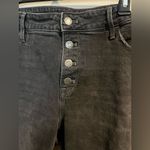 Old Navy  Black Power Straight High Rise Button Fly Jeans Size 14 Photo 2