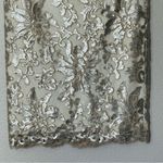 Tadashi Shoji Embroidered Lace & Sequin V-Neck Off-White Sheath Dress Size 0 Photo 5