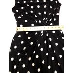 Polka Dot Dress Ralph Lauren LRL Size 8 Cap Sleeve Black White Twist Knot Slinky Photo 6