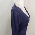 One World  Navy Knit Top with Twist Accent NWT Size Small Dark Blue Top Photo 3