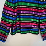 Maggy London Vintage Blazer Black Metallic Stripes Photo 10