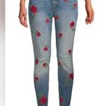 Driftwood  Joyce Floral Fringe Distressed Jeans Size 25 Photo 0