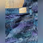 American Eagle Outfitters Blue Purple Leaf Print Zip Ankle Jegging Size 4 Photo 7
