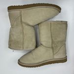 UGG  Australia Size 6 Boots Classic Short Beige Suede Leather Sheepskin Women’s Photo 1