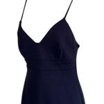 Lulus NWT Navy Blue Midi Bodycon Dress Size S knee length stretch spaghetti Photo 9
