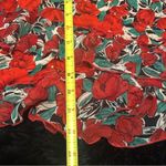 ZARA red flowers daisy print blouse shirt tee top long sleeve off shoulders sz S Photo 6