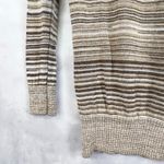 A Byer Vintage‎  Womens Sweater Small Striped Metallic Cowl Neck Y2K Photo 2