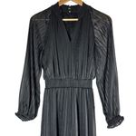 Halogen Metallic Smocked Waist Long Sleeve Jumpsuit Size Small Photo 9