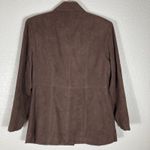 FUDA New York Brown Faux Suede Jacket Blazer Women's Medium Chocolate Academia Photo 4