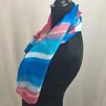 Striped Blue and Pink Scarf Photo 1