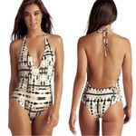 Vitamin A  Bianca Reversible Plunge Cutout One Piece Swimsuit in Sahara Black Photo 1