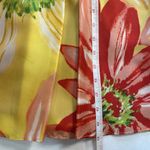 BCBG Paris 100% Silk Strapless Yellow Red Floral Lined Mini Dress Empire Waist 2 Photo 14