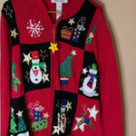 Tiara International π Christmas Collection Zip-Up Cardigan - Large Photo 0