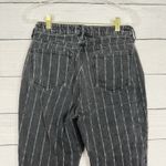 PacSun Women's Stripe Mom Jean Size 27 High Waist Crop Denim Black Fade Wash Photo 5