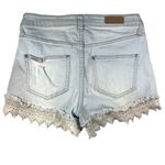 Celebrity Pink Size 3 Light Wash Distressed Lace Jean Shorts Photo 6