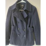Victoria's Secret Victoria Secret Navy Six Button Double Breast Trench Coat  Academia Cozy Preppy Photo 2