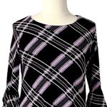 Ronni Nicole  Ruffle Sleeve Shift Dress Purple Plum Plaid Women's Size XL Photo 4