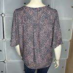 Hinge  V-Neck Button Down Flowy Sleeve Blouse Size Medium Photo 2