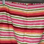 Talbots  Pencil Skirt Linen Blend Striped Skirt Pink Orange Green Size 8 Photo 4