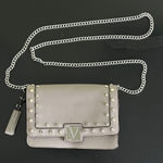 Victoria's Secret  The Victoria Micro Shoulder Bag Gray Silver Studs Photo 0