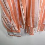 A New Day Coral White Striped Balloon Sleeve Shirt Women's Size X-Small XS NWT Photo 2