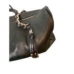 B Makowsky B. Makowsky Black Leather Zipper & Chain Detail Handbag Women Photo 3