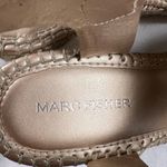 Marc Fisher Sakae Leather Wedge Slingback Espadrille Sandals Soft Gold Size 9W Photo 3