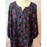 Catherines  Plus size tunic top 3XWP Womens 3X Petite Button front blouse Shirt Photo 5
